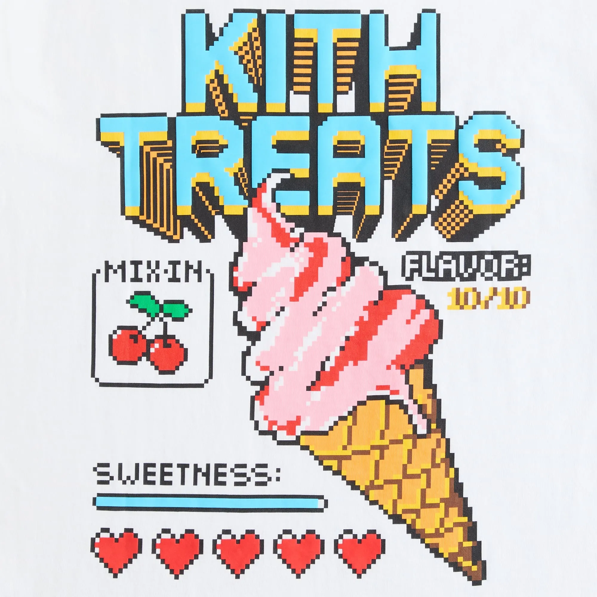 Fashion-Ready Kith Treats Cherry Arcade Tee - White