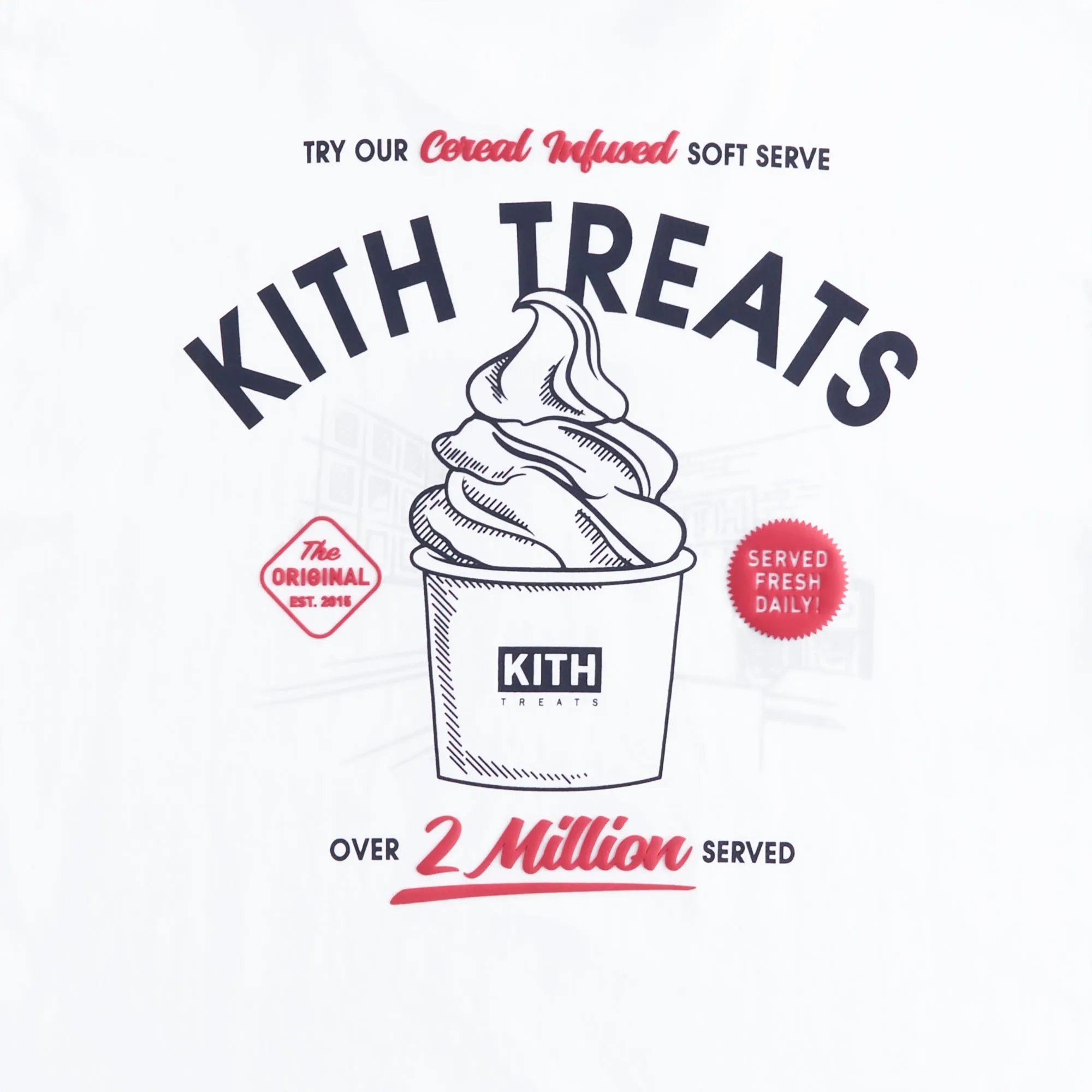 Kith Treats Two Million Tee - White Ruffled edges