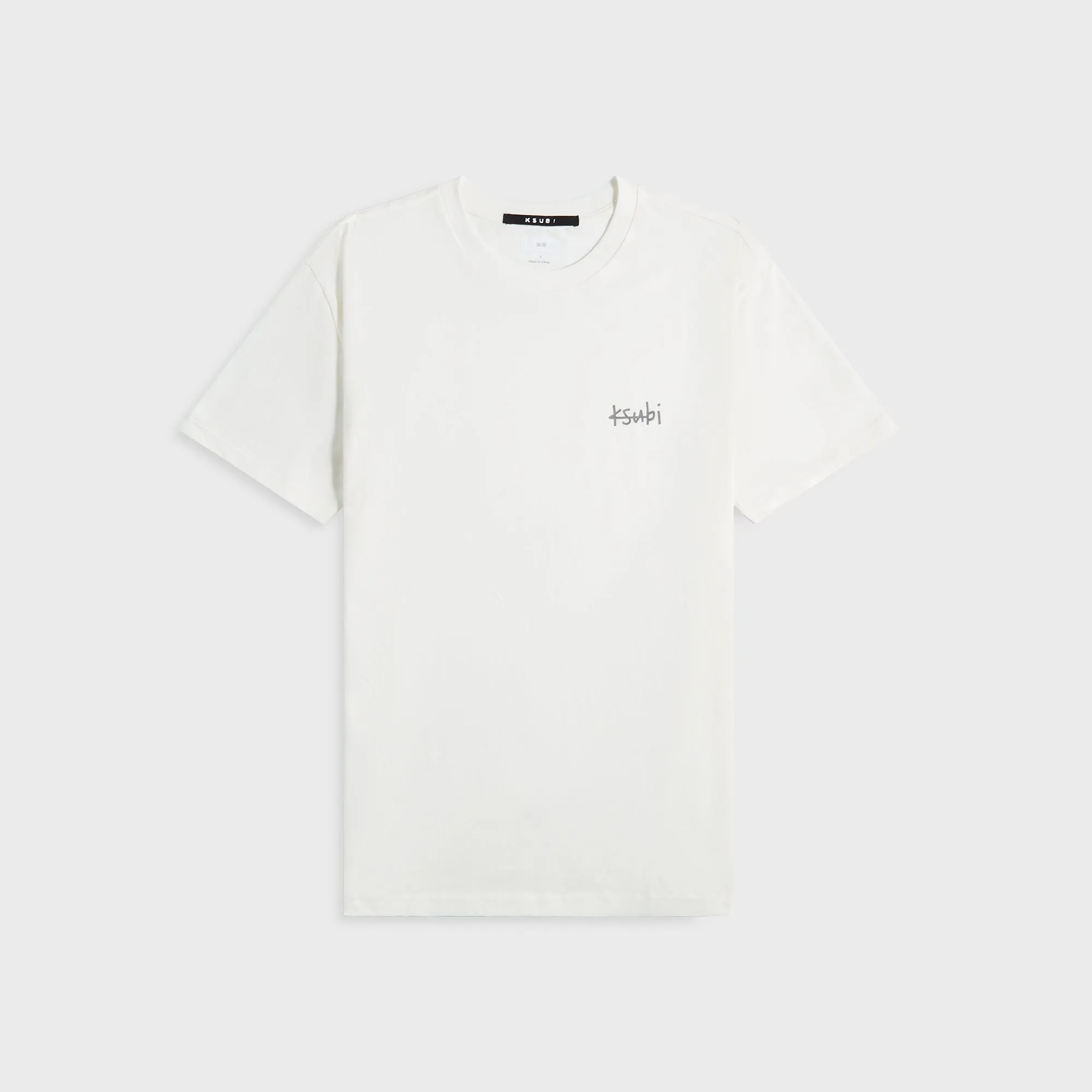 Limited Edition Minimalist fashion Ksubi All Day Biggie Short Sleeve Tee - Vintage White