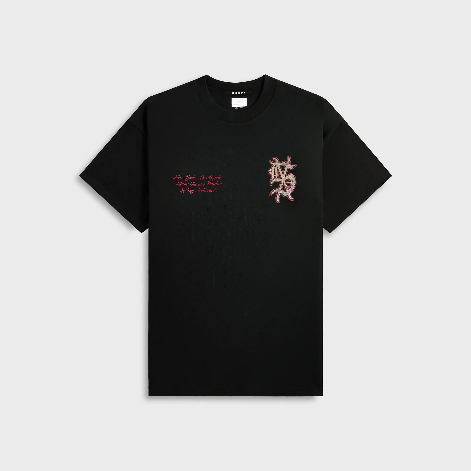 Ksubi Playoff Ekcess Tee - Jet Black Soft Lining Timeless Must-Have