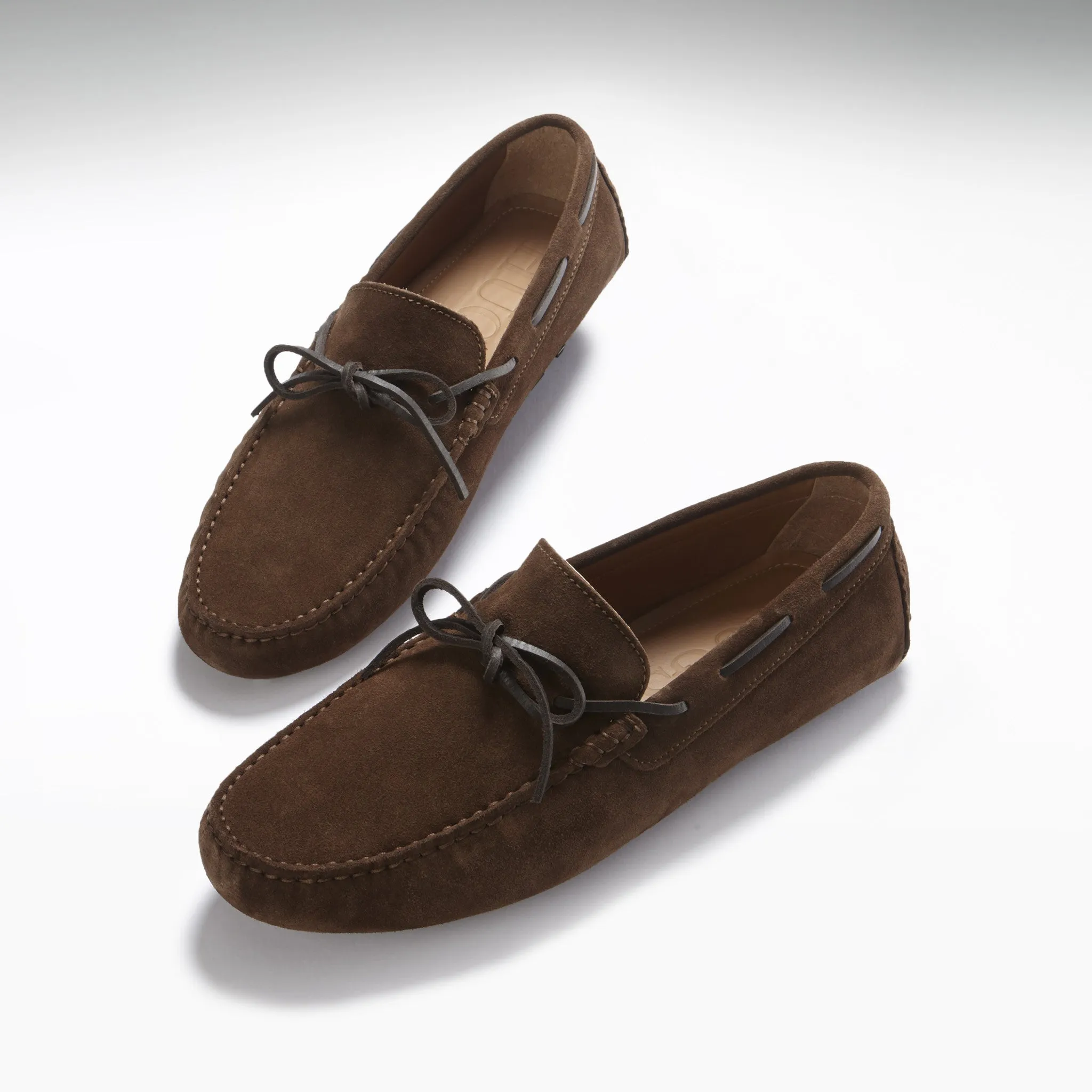Laced Driving Loafers, brown suede Weekend Style Comfy Motion