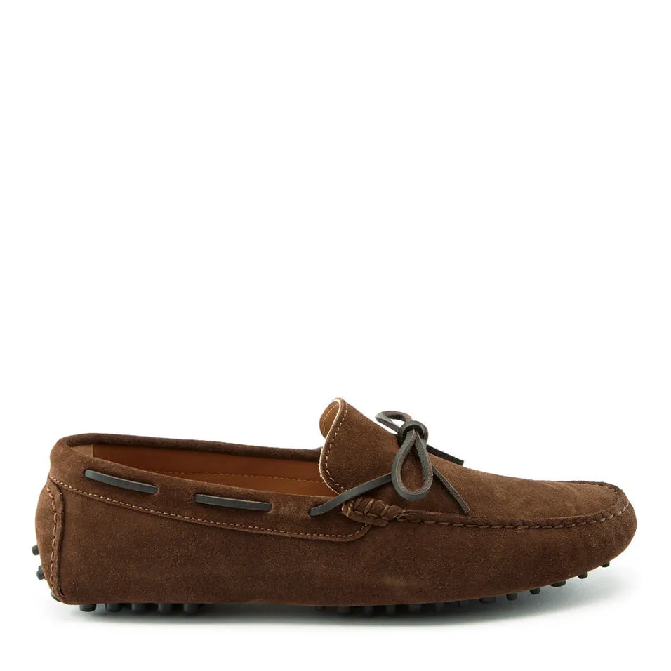 Laced Driving Loafers, brown suede Grip Path City Event