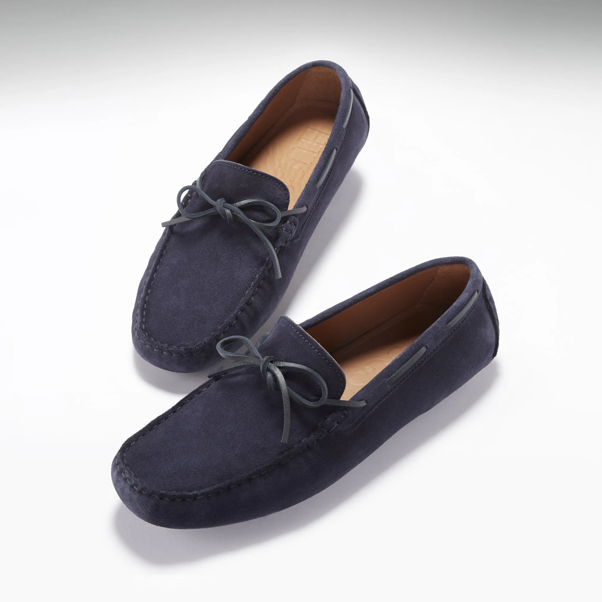Laced Driving Loafers, navy blue suede Daily Errand