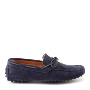 Laced Driving Loafers, navy blue suede Tall Frame Light Flow