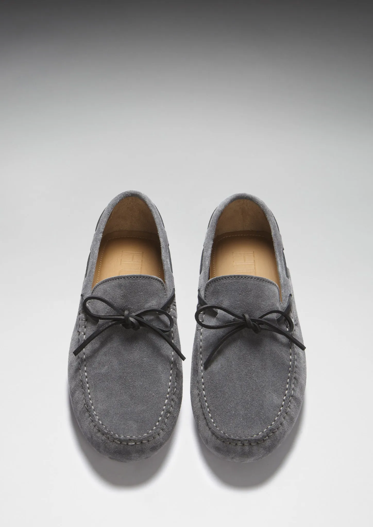 Laced Driving Loafers, slate grey suede Work Life