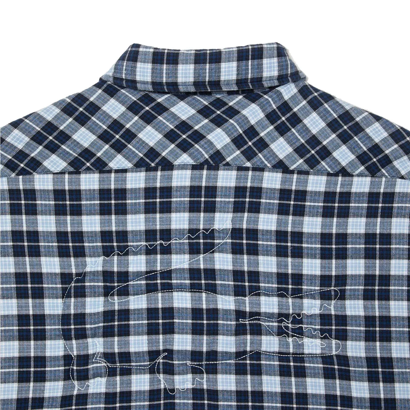 Lightweight Layers Edgy style Lacoste Checked Overshirt with Quilted Lining Navy Blue / White