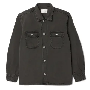 Spring Collection High-End Fashion Lacoste Coloured Denim Classic Collar Overshirt  Eco Noir