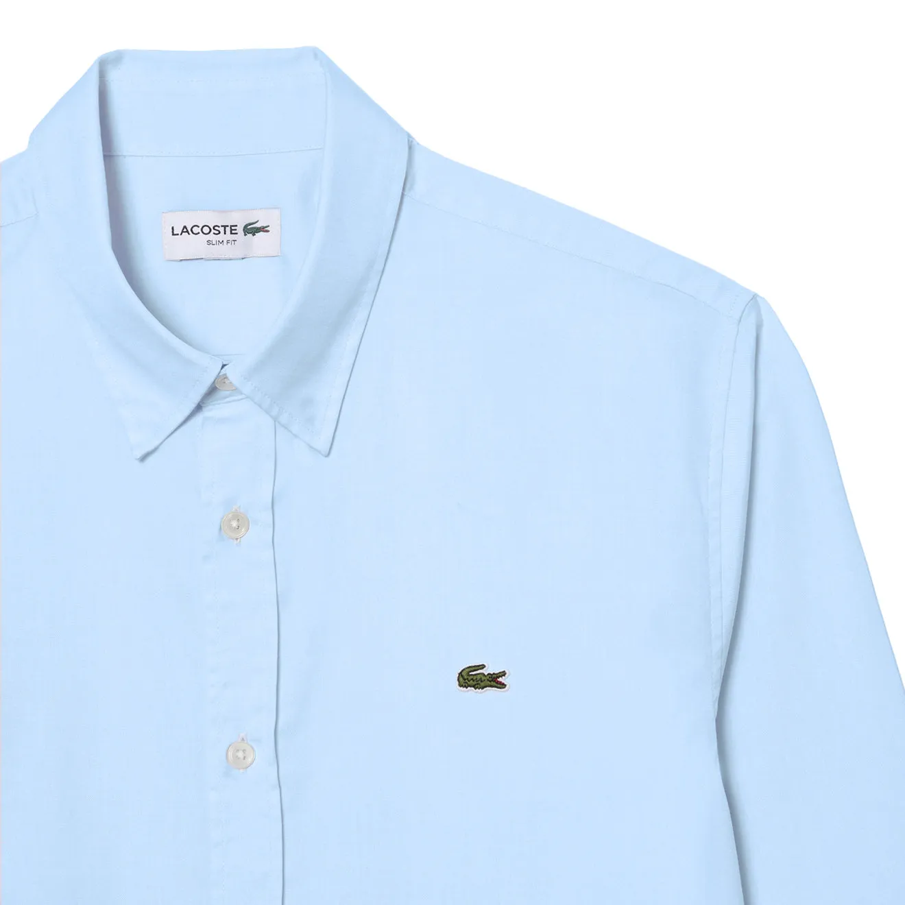 Lacoste L/S Cotton Shirt Bleu Ciel Metallic Finish