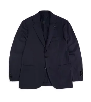 FullCoverageHood Lardini Loro Piana Cashmere Jacket: Navy