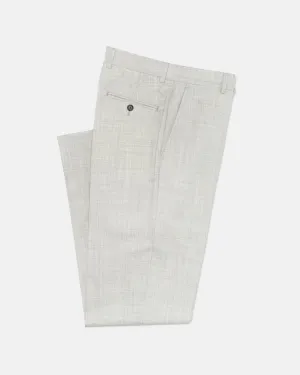 Active Fit Made-in-Canada  Light Grey Tropical Wool Trouser