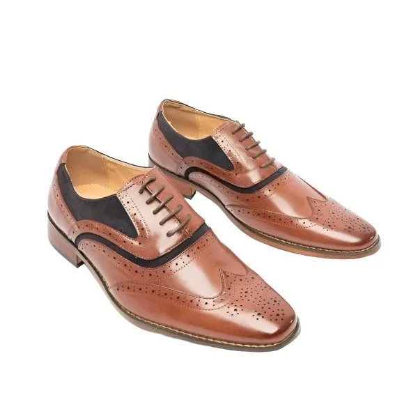 Goor Mens Shoe M499B Brown/Navy High End