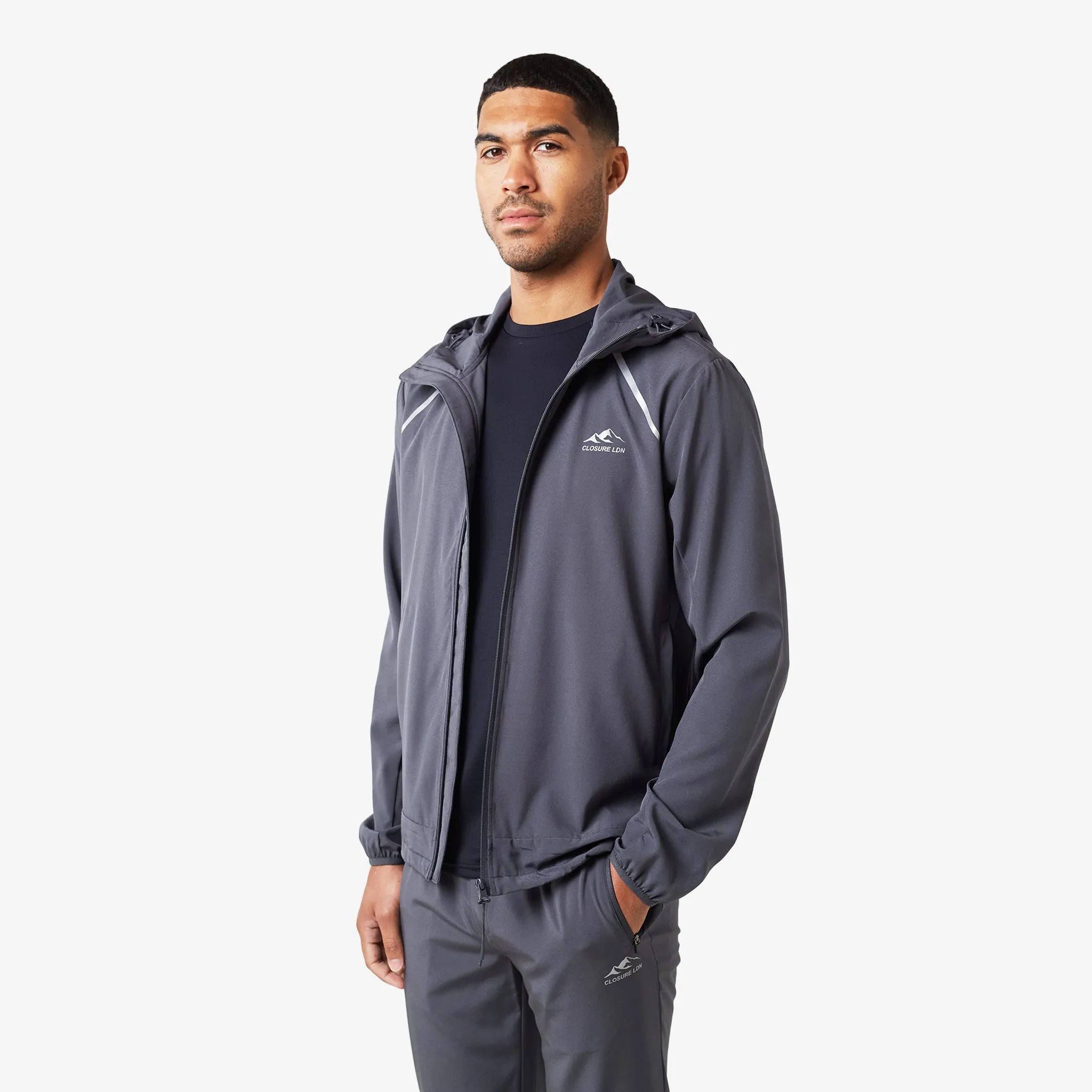 Reflective Core Windbreaker | Charcoal Street Ready