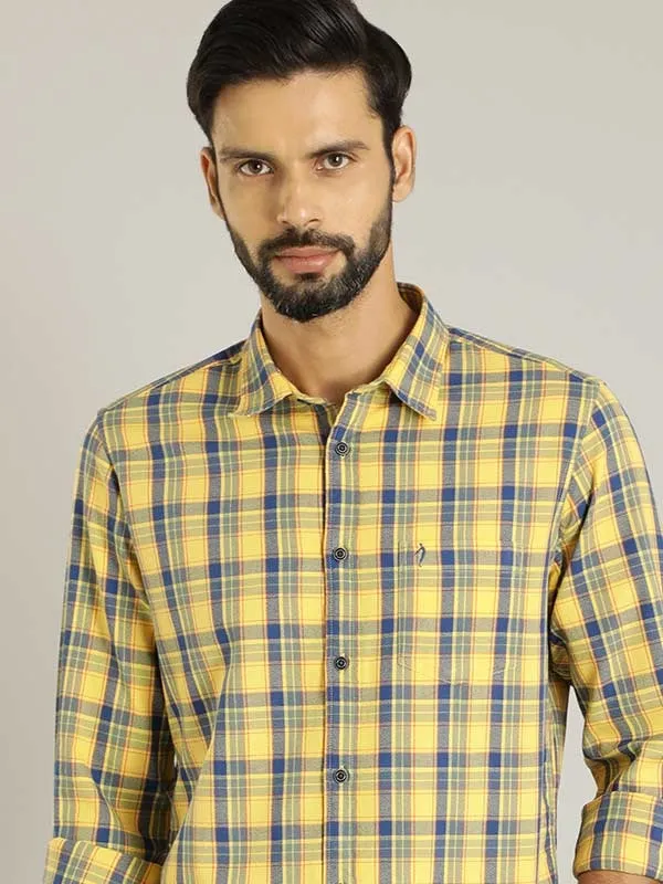 Men Checked Full Sleeve Cotton Shirt Smart Casual Exclusive Collection