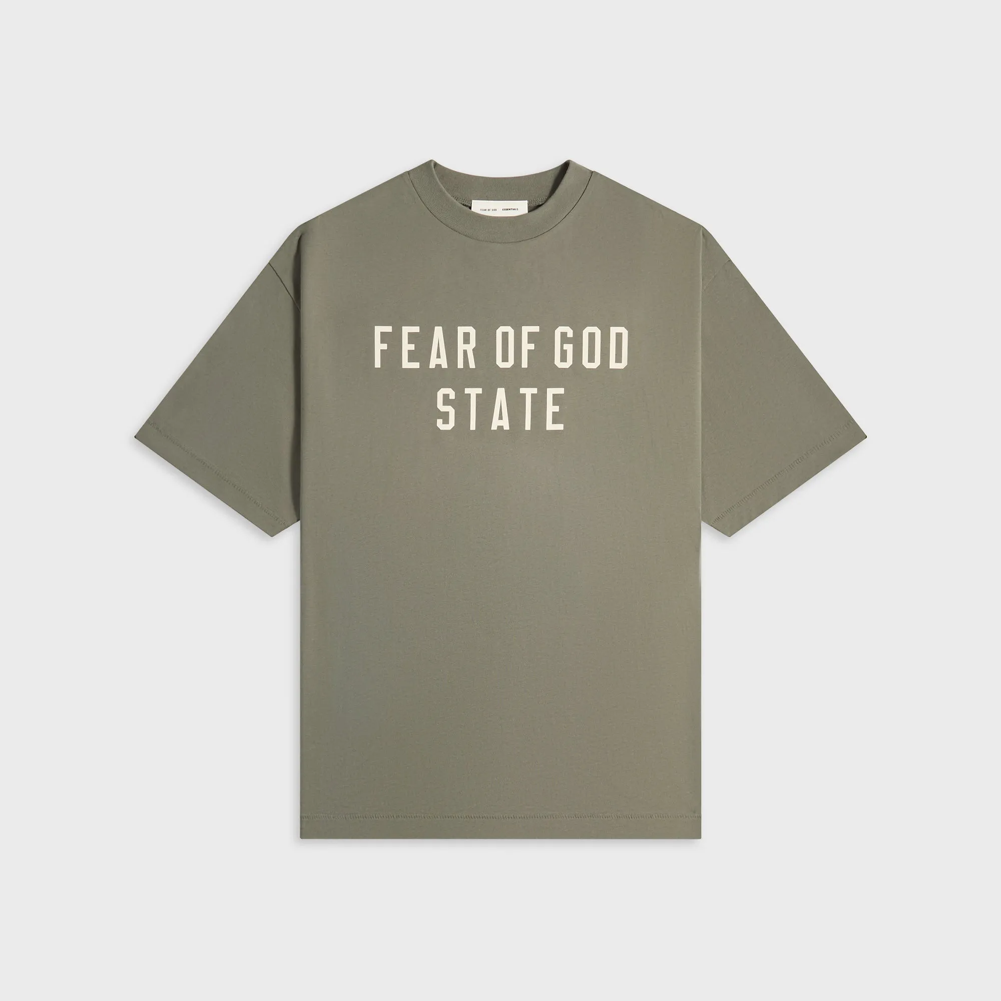 ComfortFirst Ribbed Collar Design Essentials 90S Fit Tee - Moss