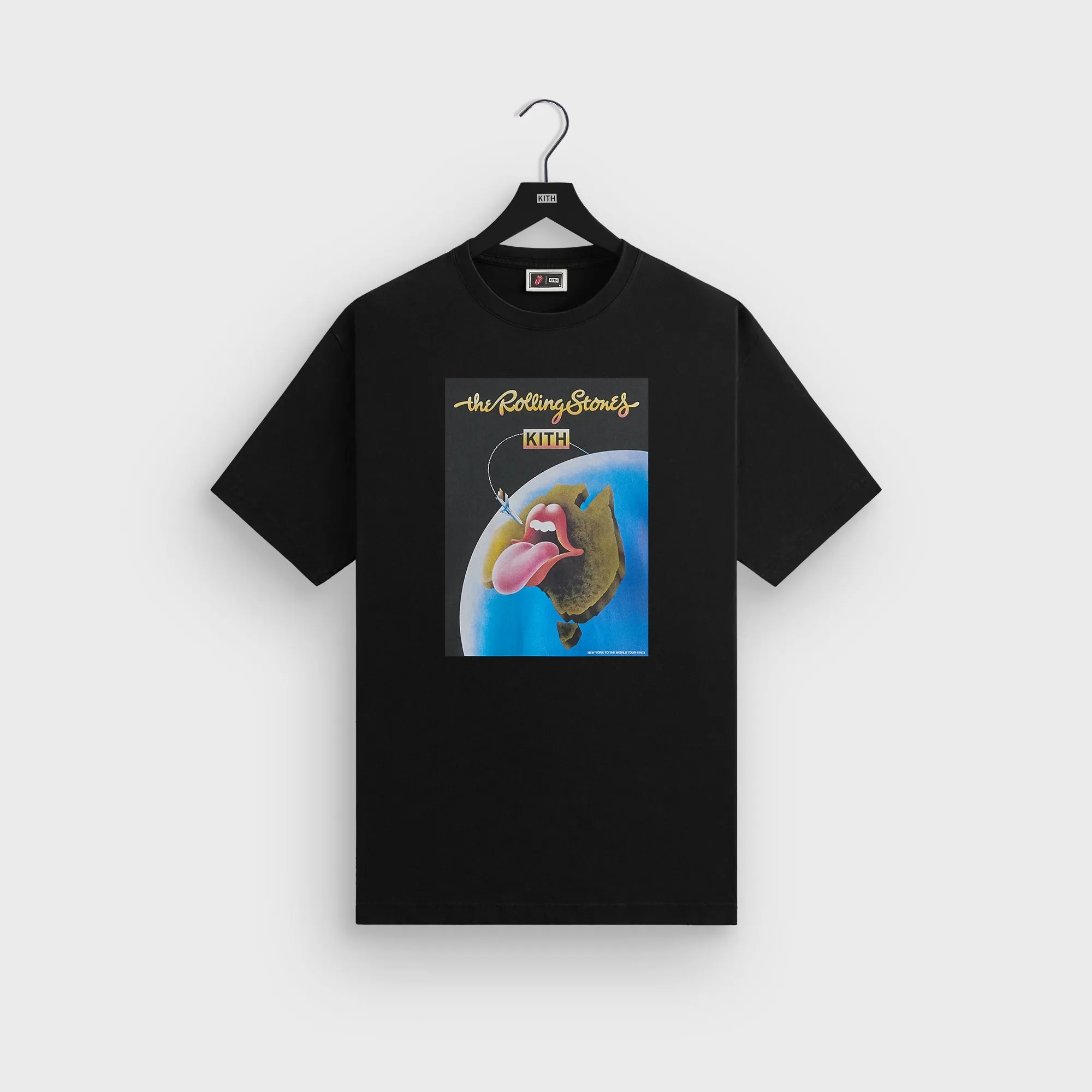 Kith for The Rolling Stones Australia 1973 Poster Tee - Black Trendy Look