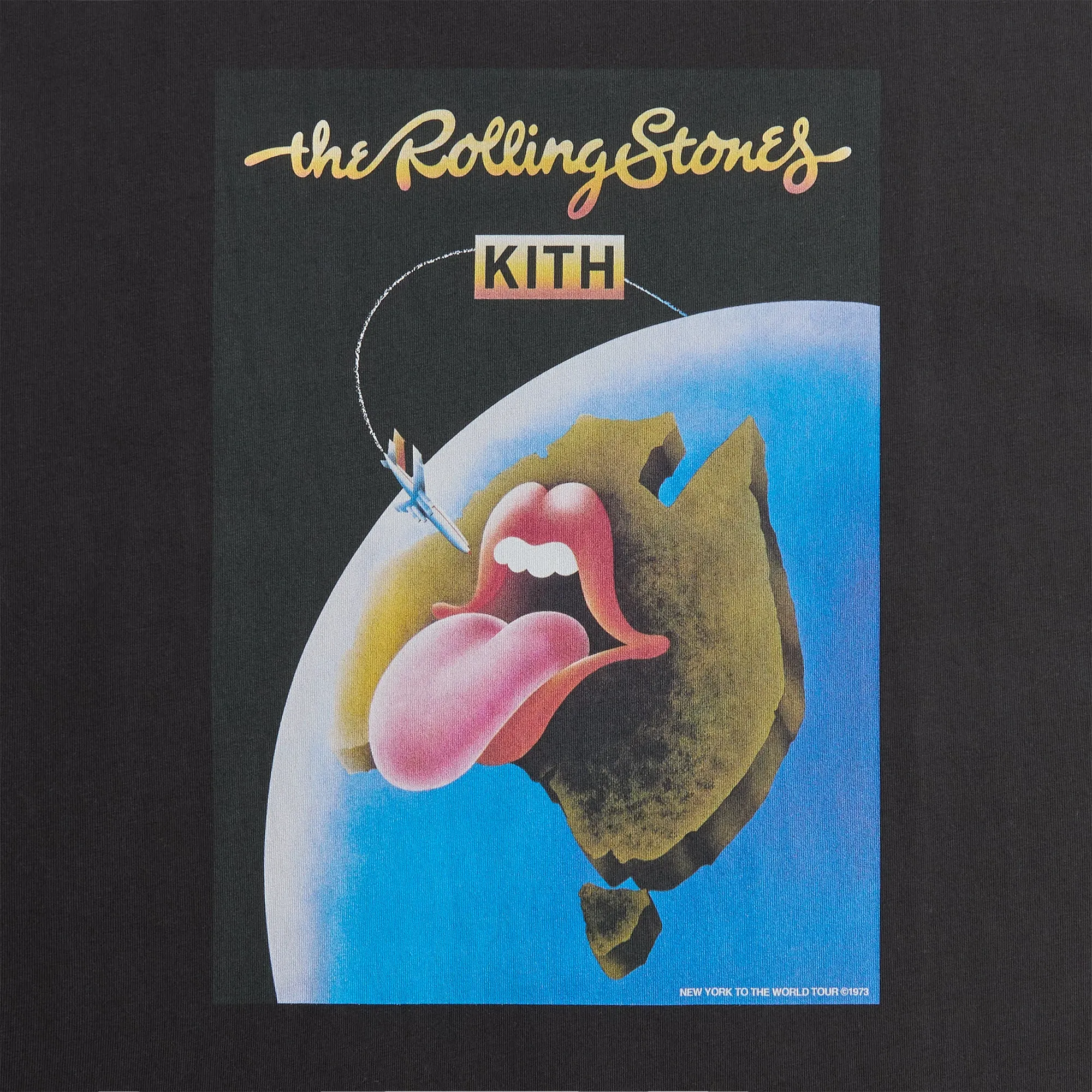 Kith for The Rolling Stones Australia 1973 Poster Tee - Black Non Fading Material Seasonal Must-Have