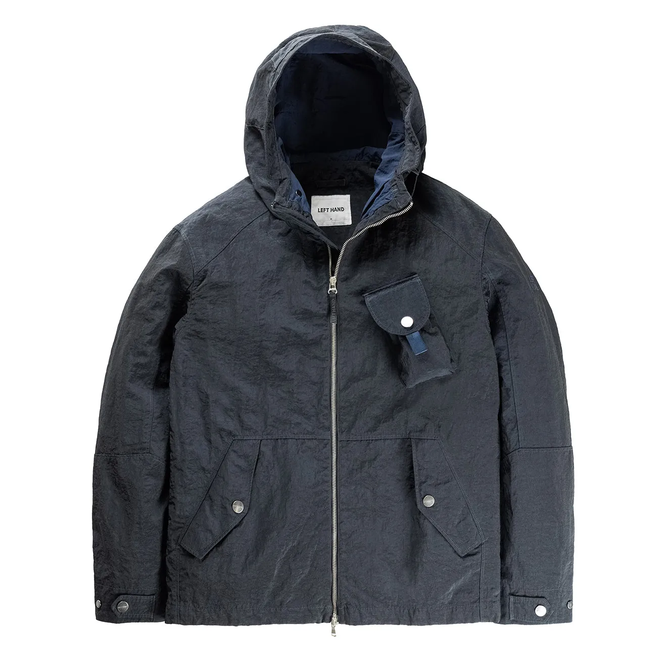 Left Hand Elvo Anorak 2.0 Navy Packable Construction Clean Fit