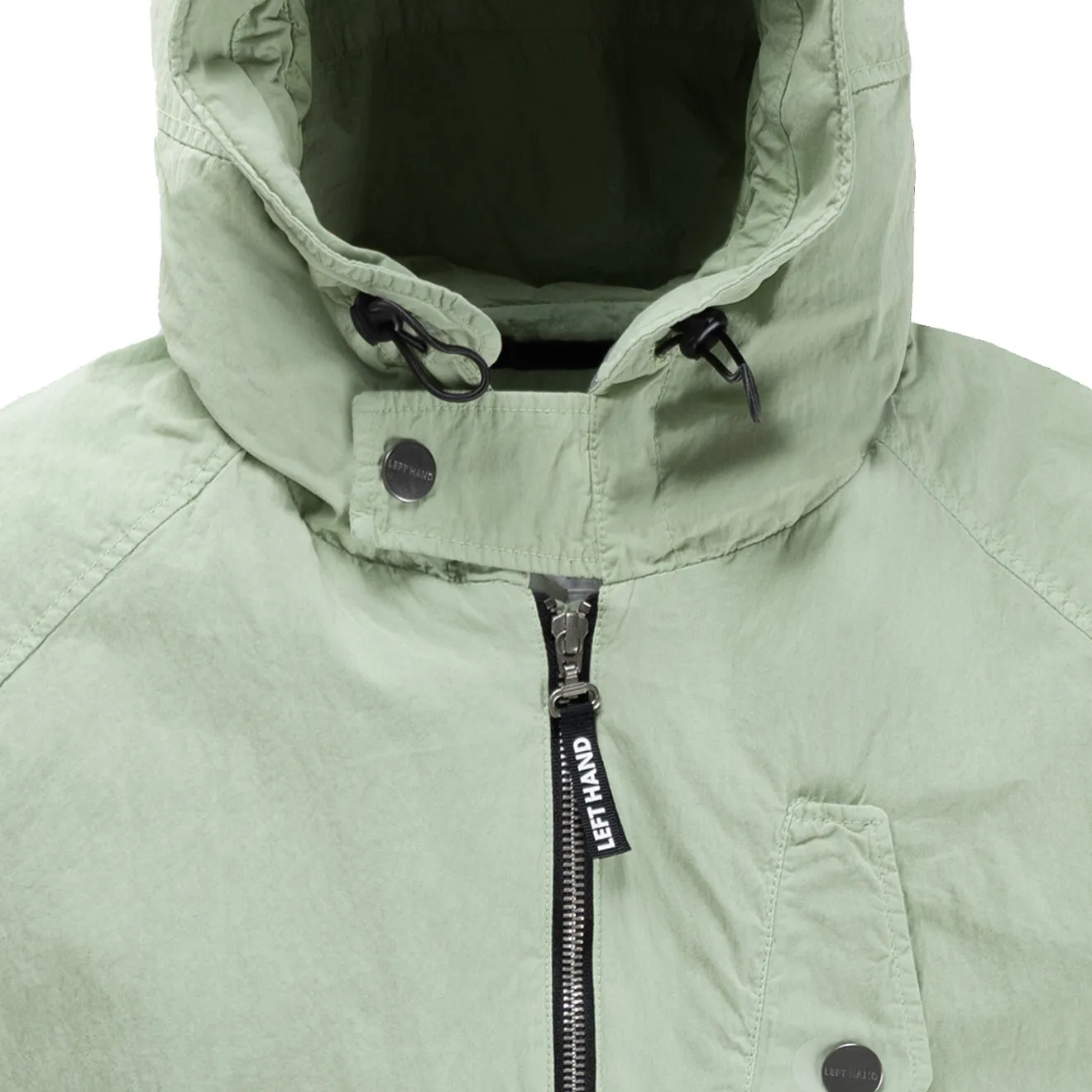 Left Hand Elvo Anorak Light Green Kangaroo Pocket