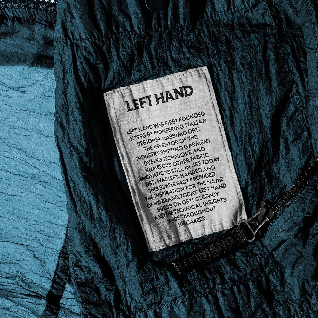 Left Hand Elvo Anorak Mid Blue WaterRepellentFabric