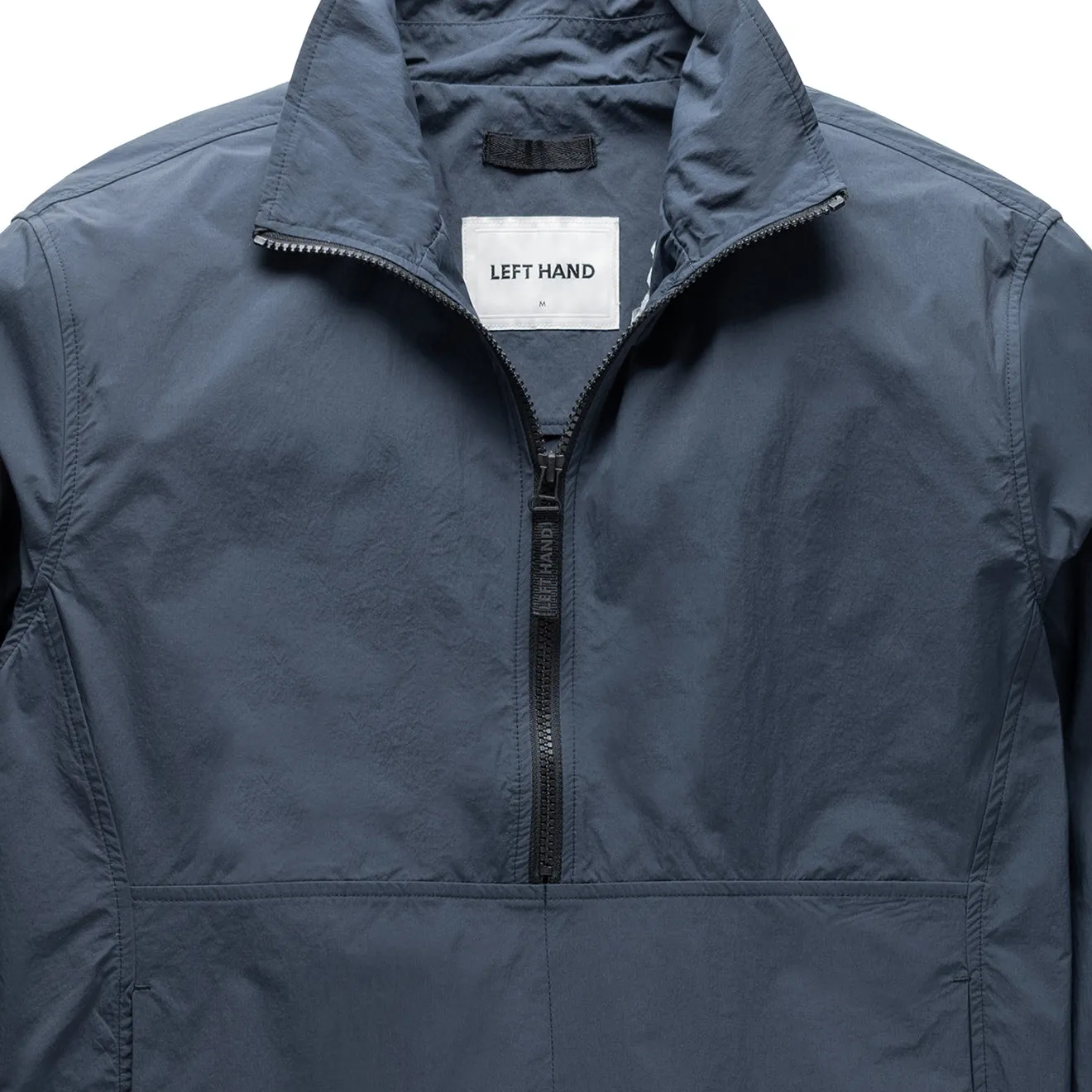 Left Hand Olona Overshirt Navy Round Collar