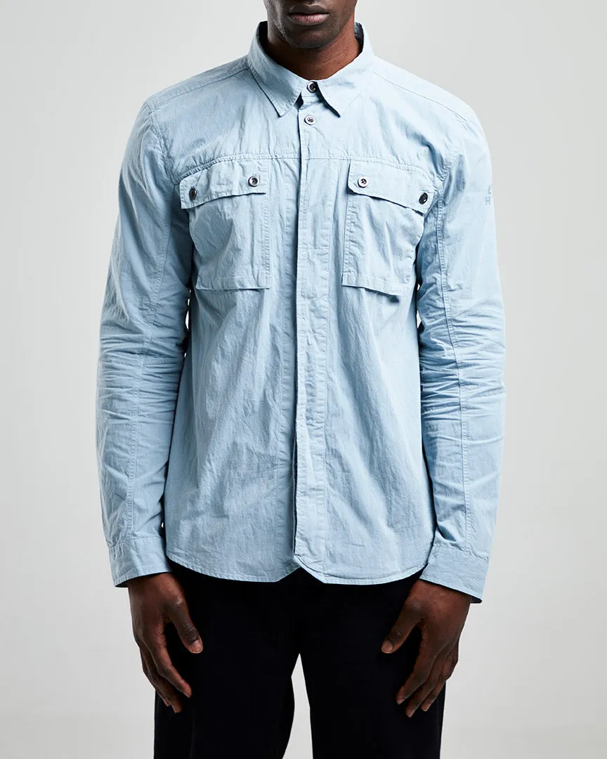 Soft Feel Left Hand Twin Pocket Shirt Light Blue