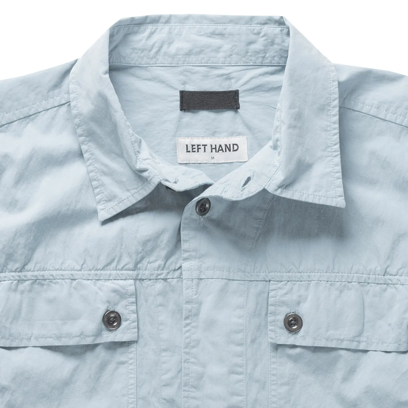 Casual Vibe Left Hand Twin Pocket Shirt Light Blue