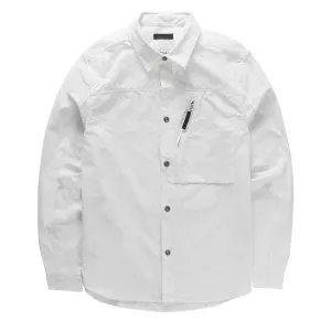 Left Hand Zip Pocket Shirt Off White Essential Wardrobe