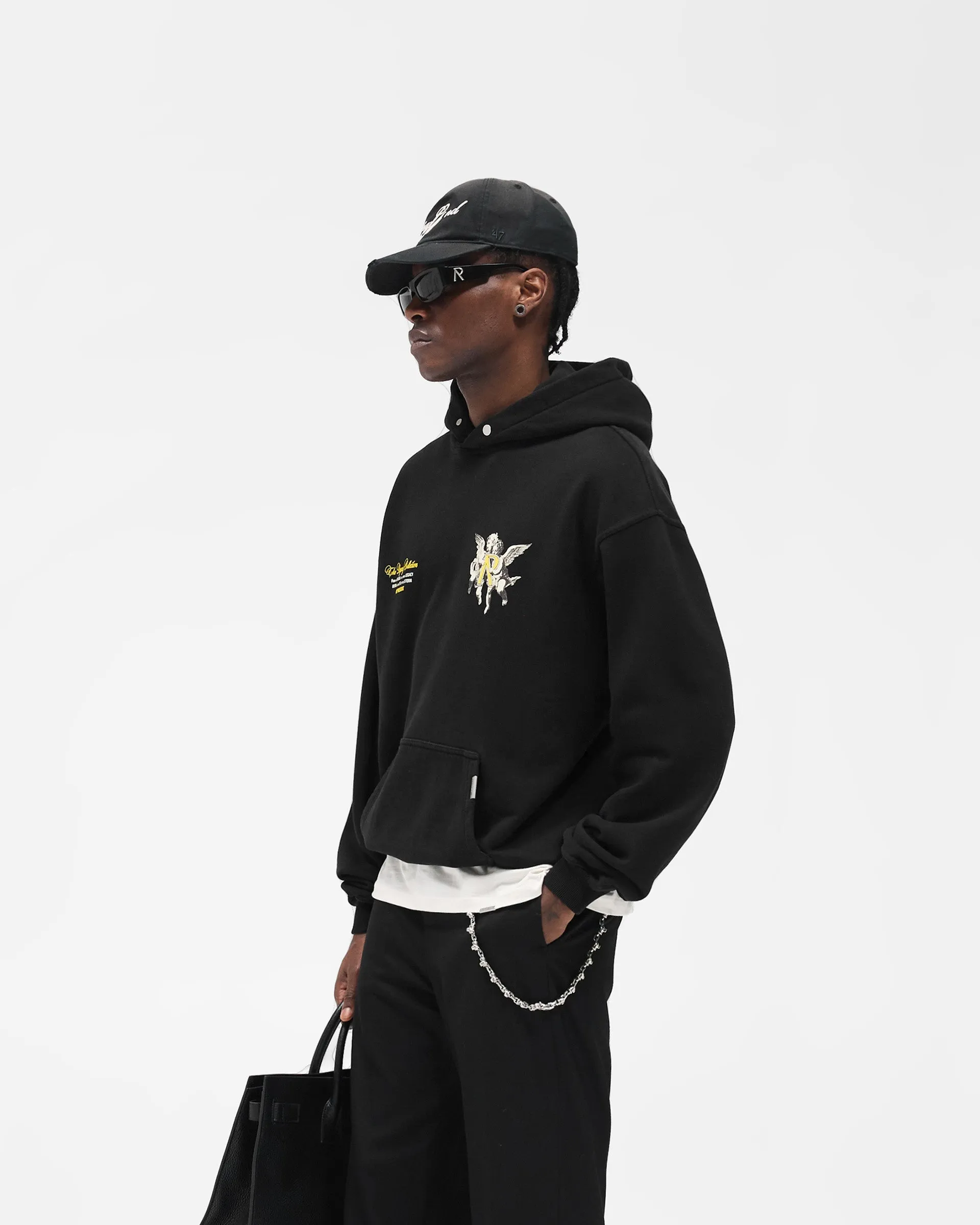 Legacy Cherubs Hoodie - Jet Black Essential Outerwear