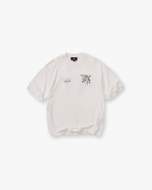 Spring Wear Soft Fabric Legacy Cherubs T-Shirt - Flat White