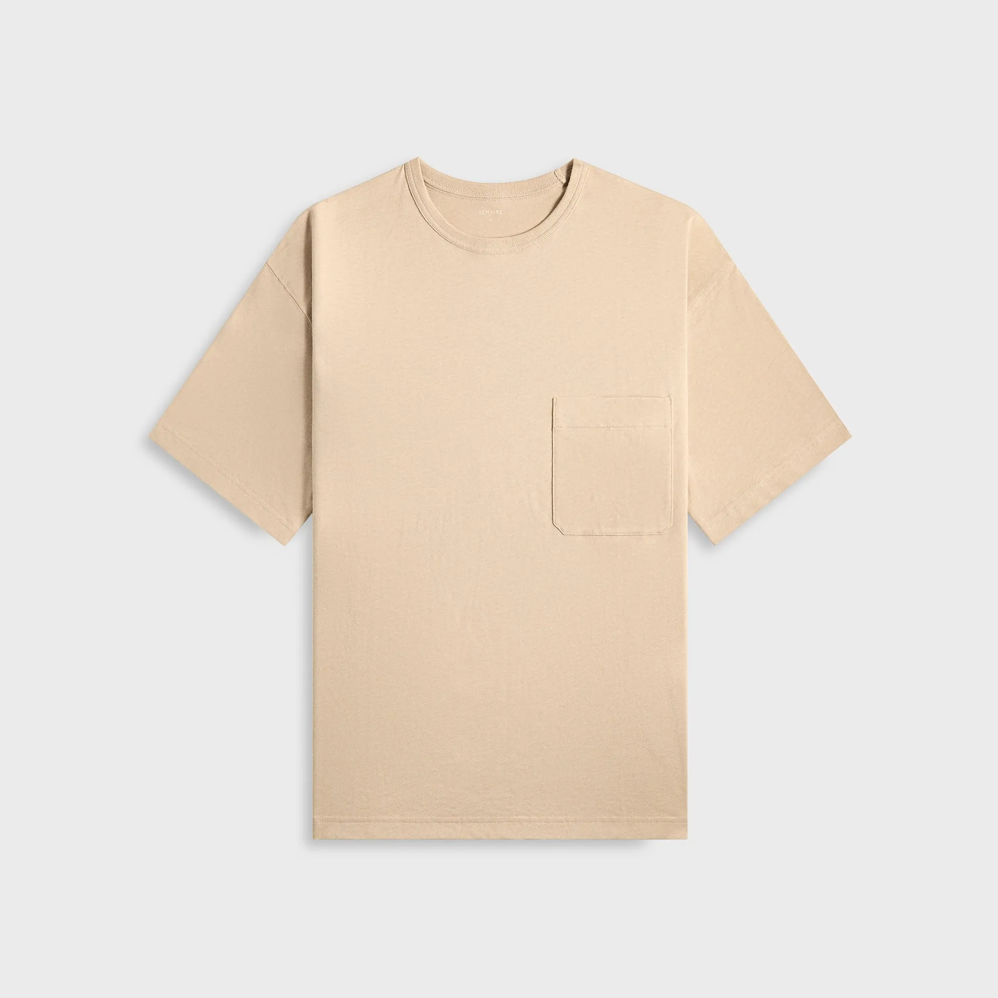 Casual Comfort Look Lemaire Boxy Short Sleeve Tee - Warm Beige