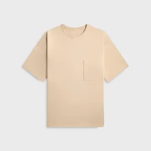 Casual Comfort Look Lemaire Boxy Short Sleeve Tee - Warm Beige