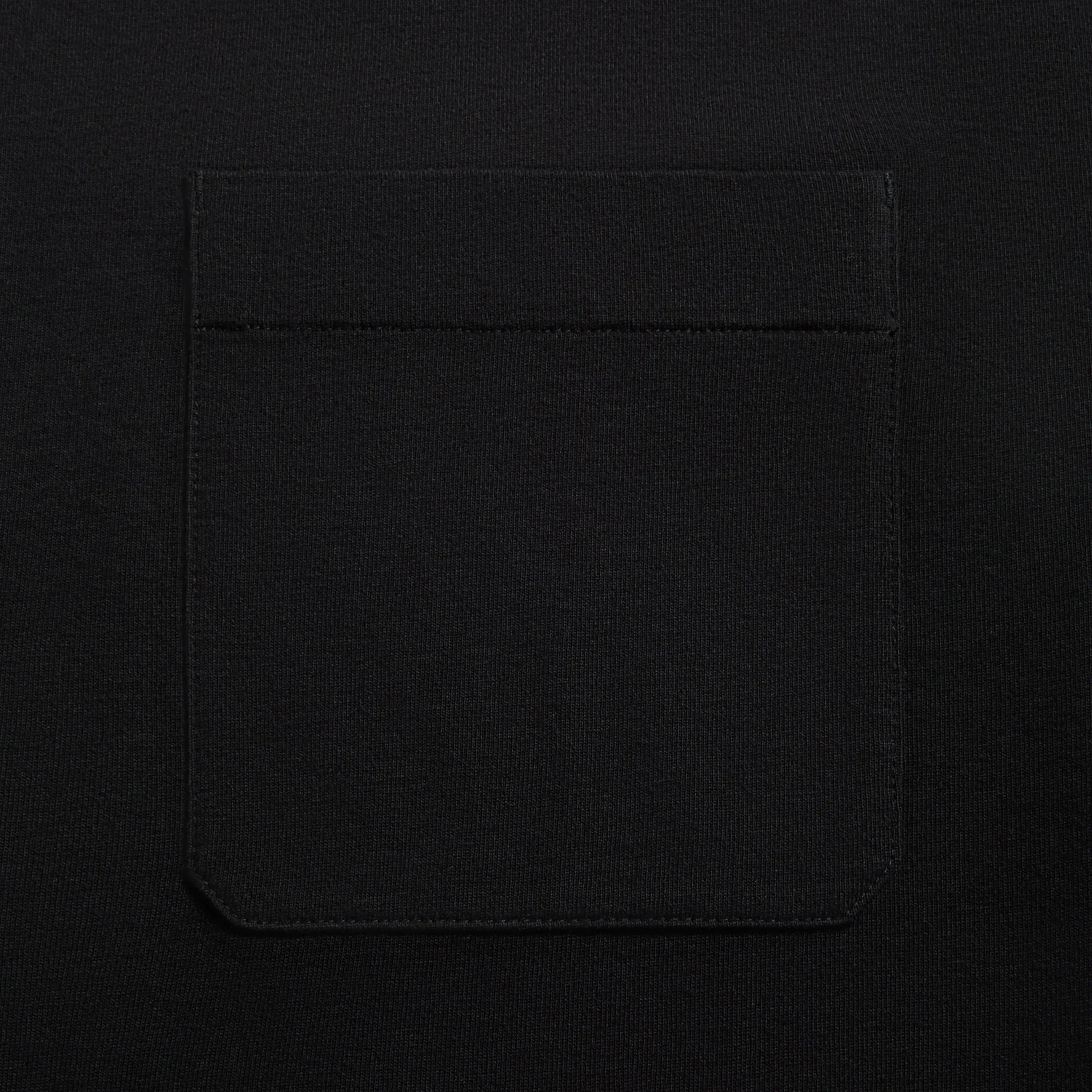 Soft and Relaxed Lightweight Feel Lemaire Boxy Tee - Black