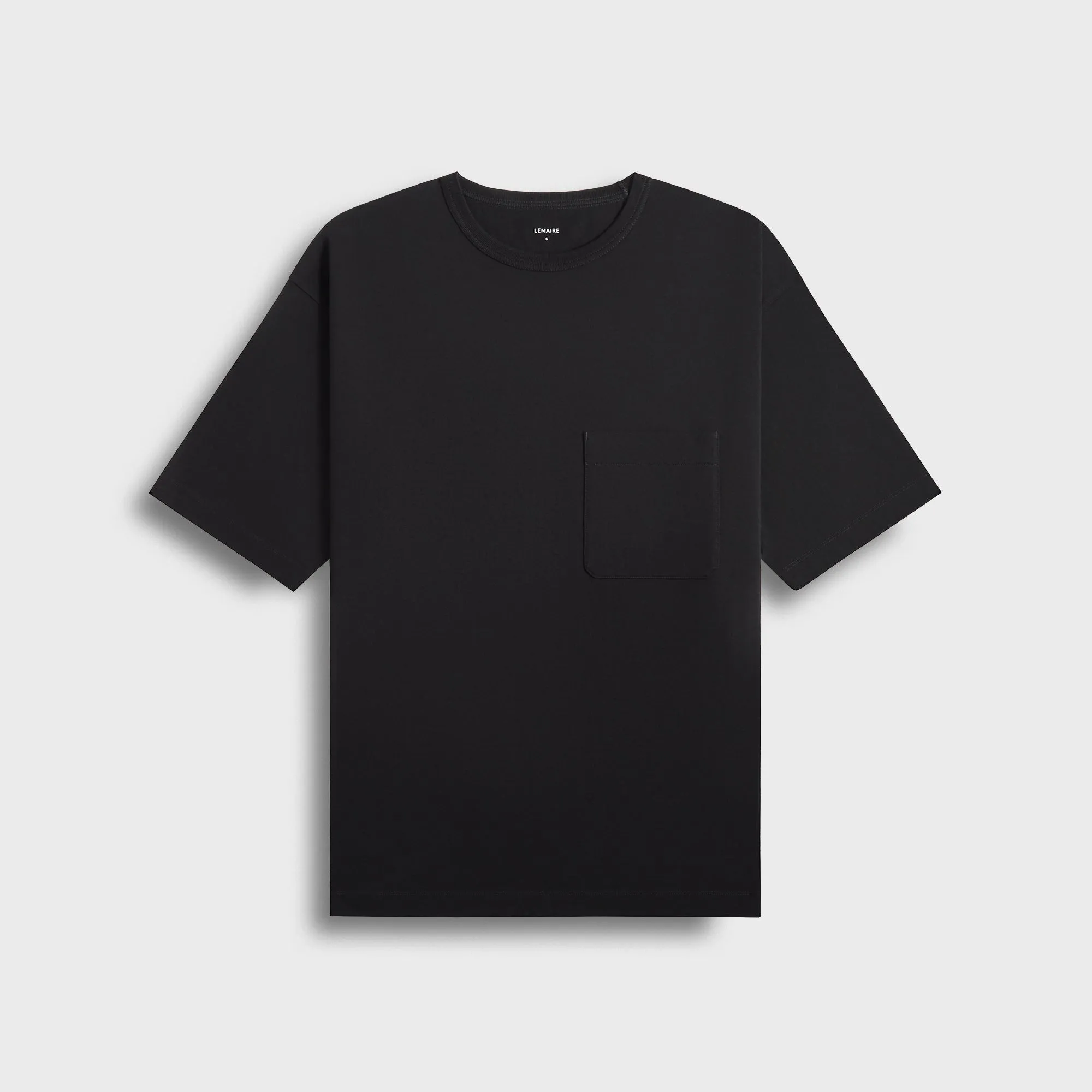 Popular Basic Top Lemaire Boxy Tee - Black