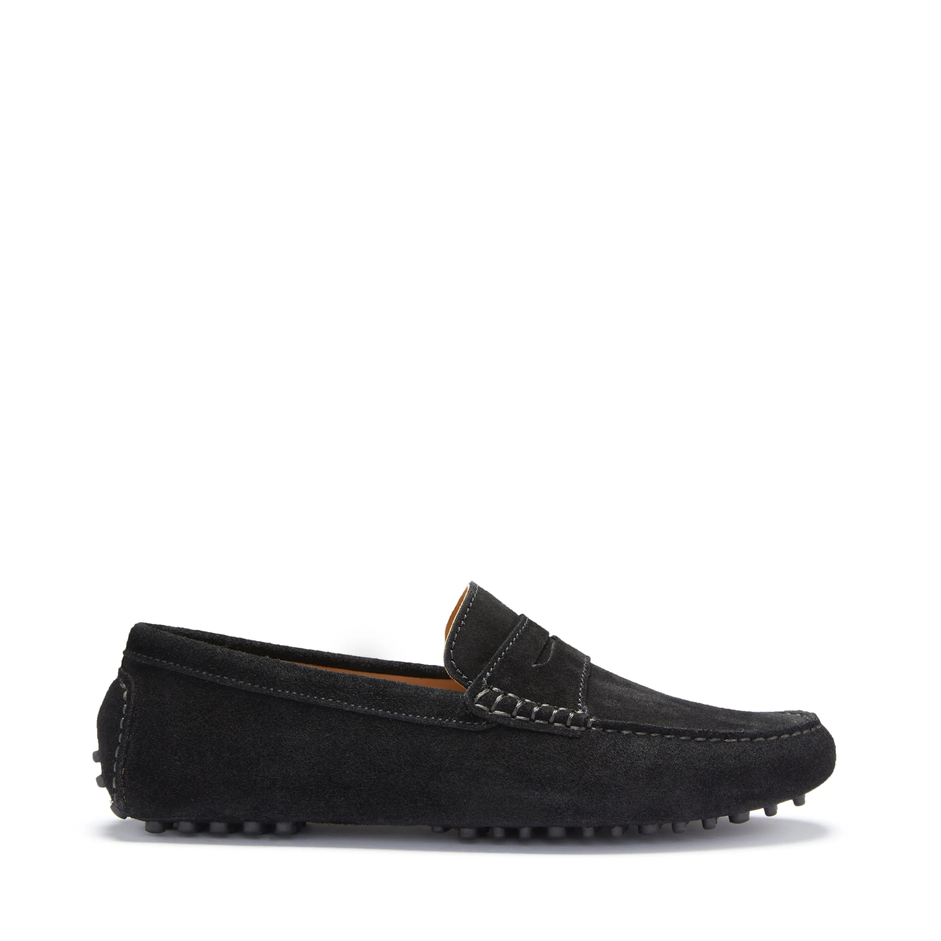 Penny Driving Loafers, black suede Smooth Finish Guard Path