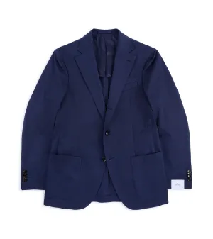 Seamless construction Trunk Walbrook Cotton Suit Jacket: Navy
