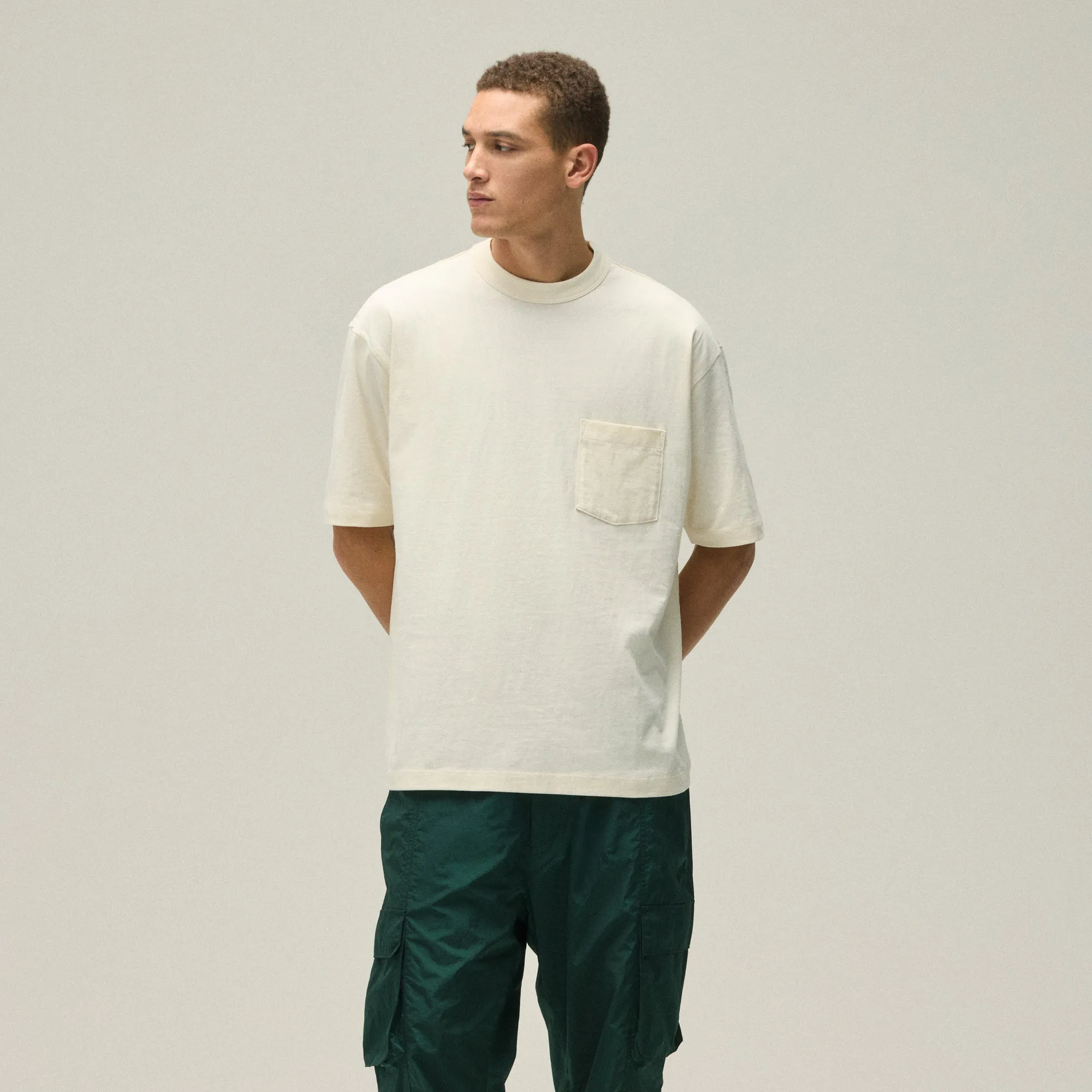 Kith Leonard Pocket Tee - Sandrift cycling outfit Cool Vibes