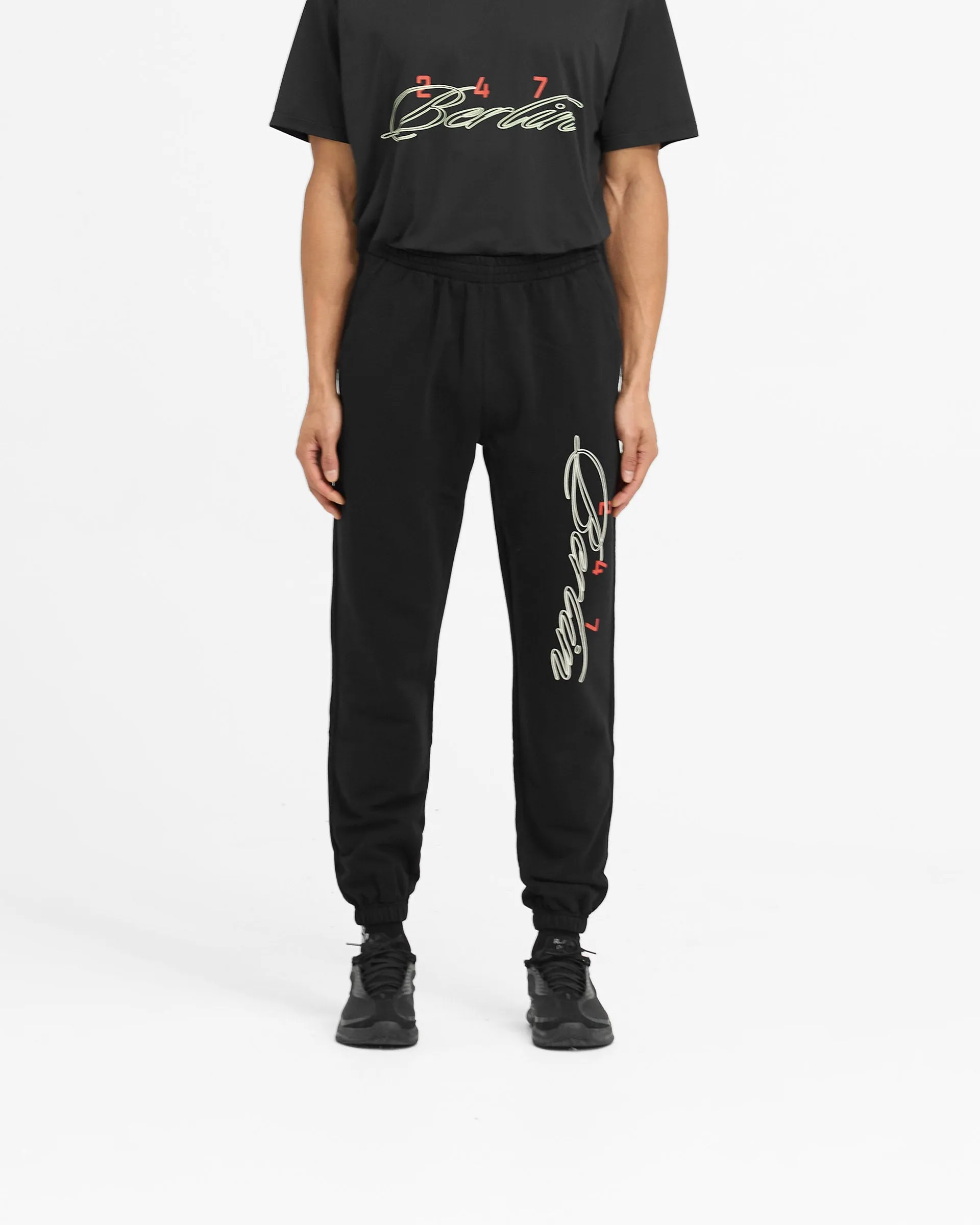247 Berlin Sweatpant - Black Laser Cut Perforations No Irritation Seams