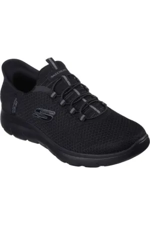 Slip Resistant Modern Commuters Moon Walk Skechers Mens 232457 SUMMITS HIGH RANGE in All Black