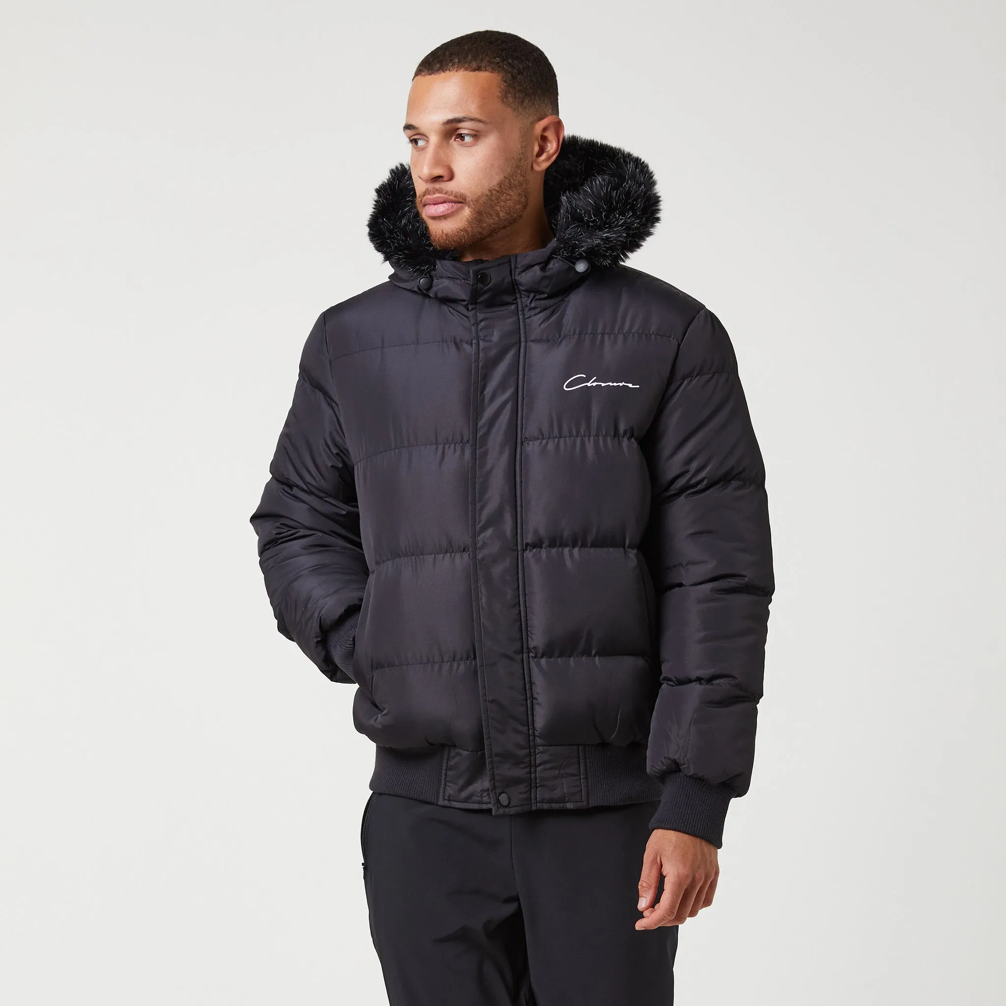 Short Puffer Parka | Black Heat Retention Layer