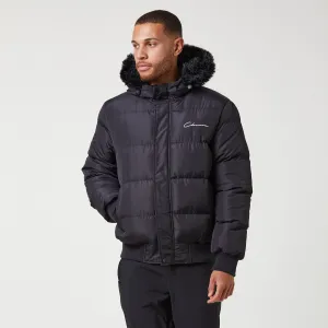 Short Puffer Parka | Black Heat Retention Layer