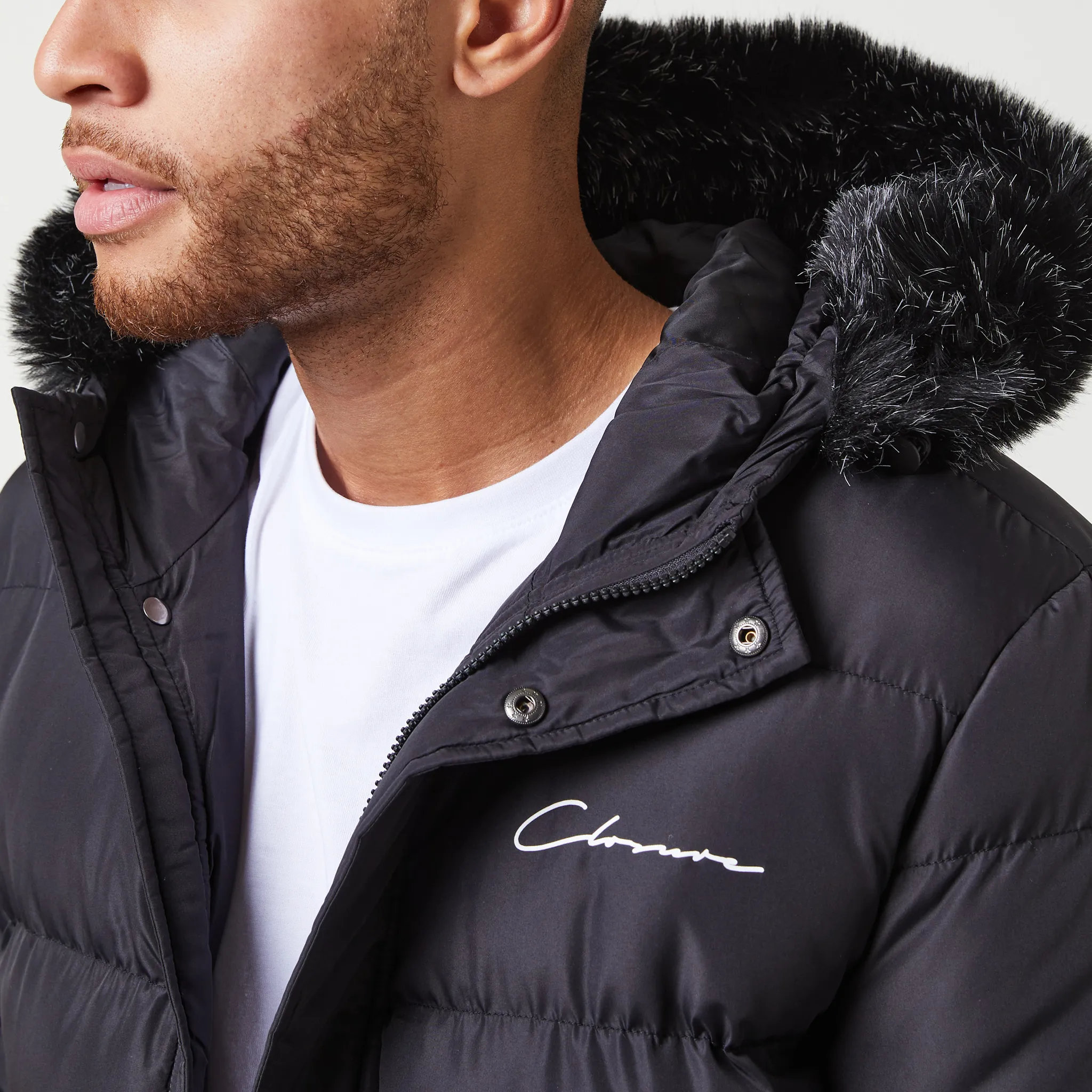 Ergonomic Articulation Cozy Hood Detail Short Puffer Parka | Black