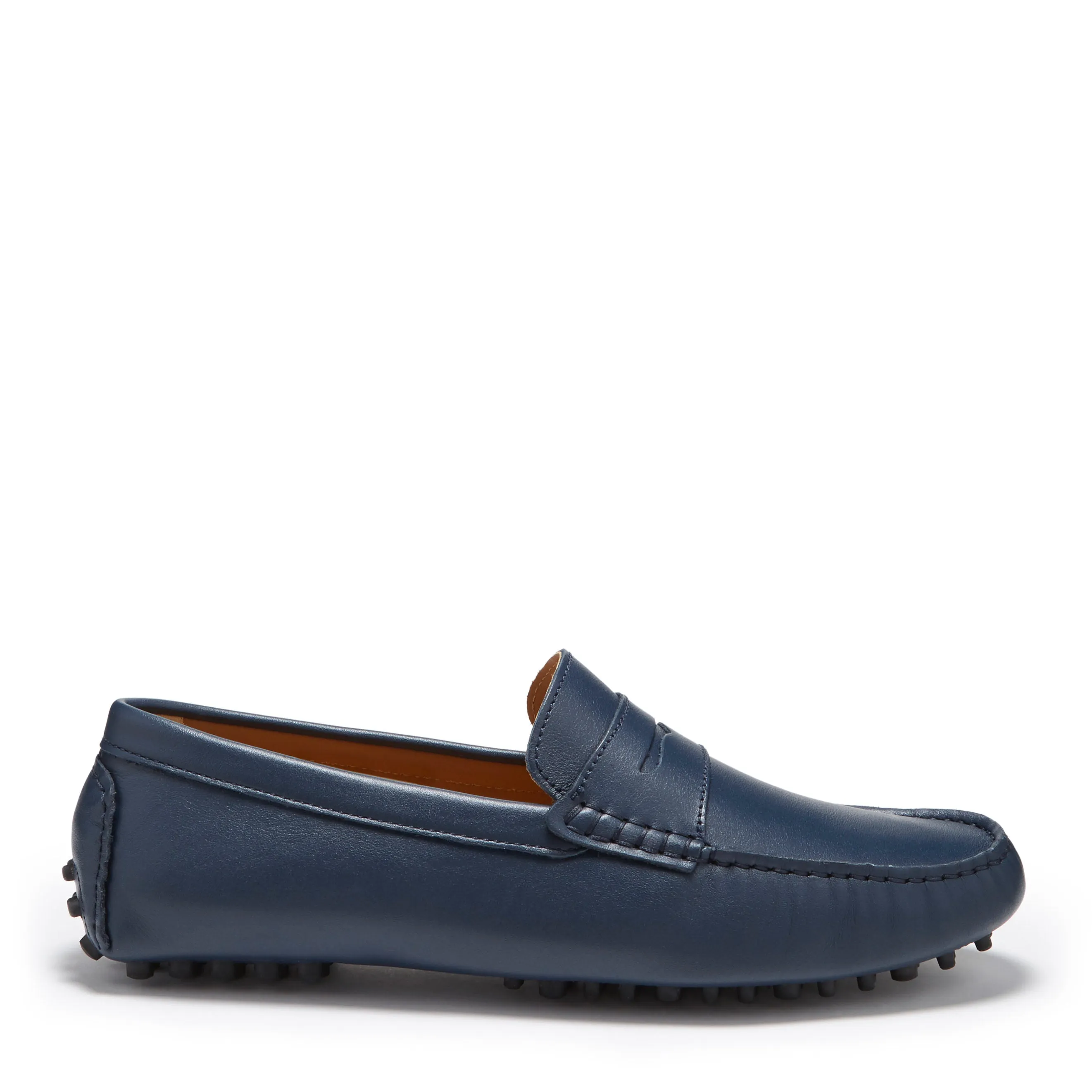 Penny Driving Loafers, french navy leather Toe Strong