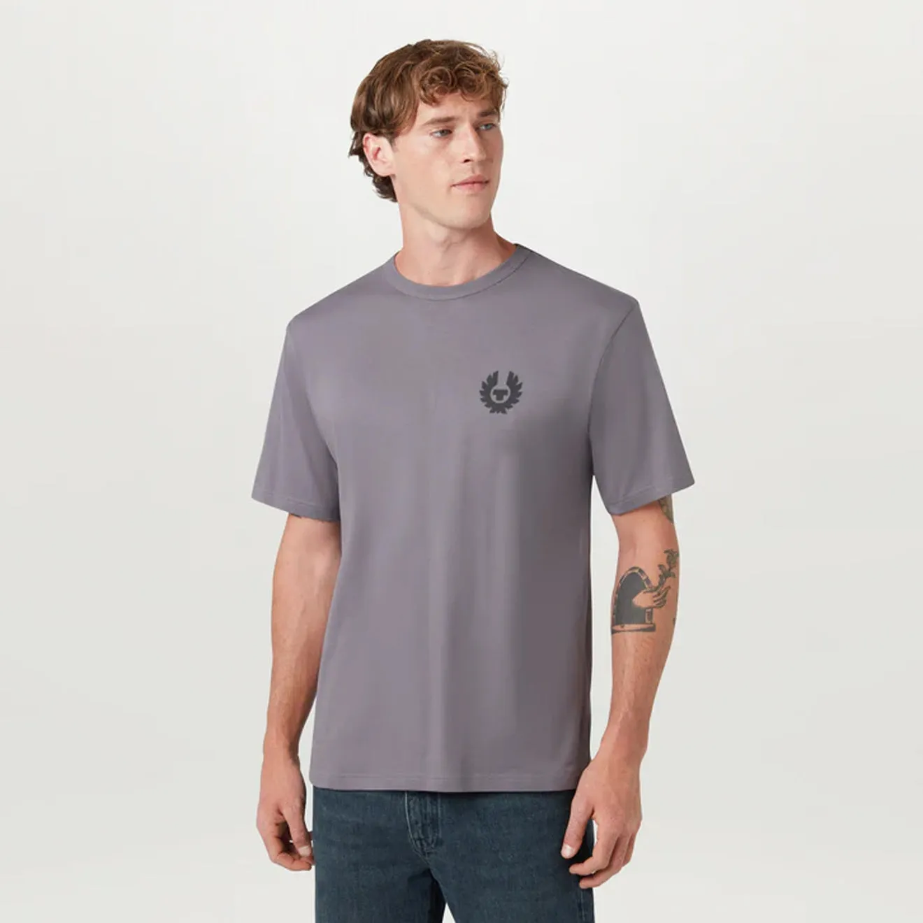 Sporty Appeal Cool Fit Belstaff Shadow T-Shirt Tornado Grey