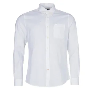 Barbour Nelson Tailored Shirt White Active Layering Classic Comfort