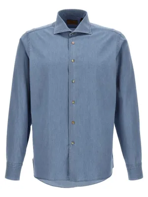 Chic Comfort No Chafe Edging Chambray Shirt