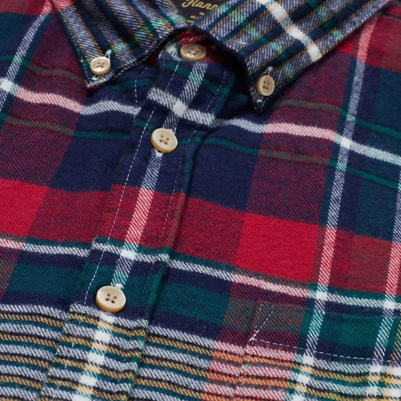 Portuguese Flannel Button Down Tolly Shirt Red / Blue / Green Essential Piece sporty wear