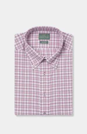 Trendy Wear Spring Break Men's Brookline Softouch Performance Sport Shirt In Pomegranate