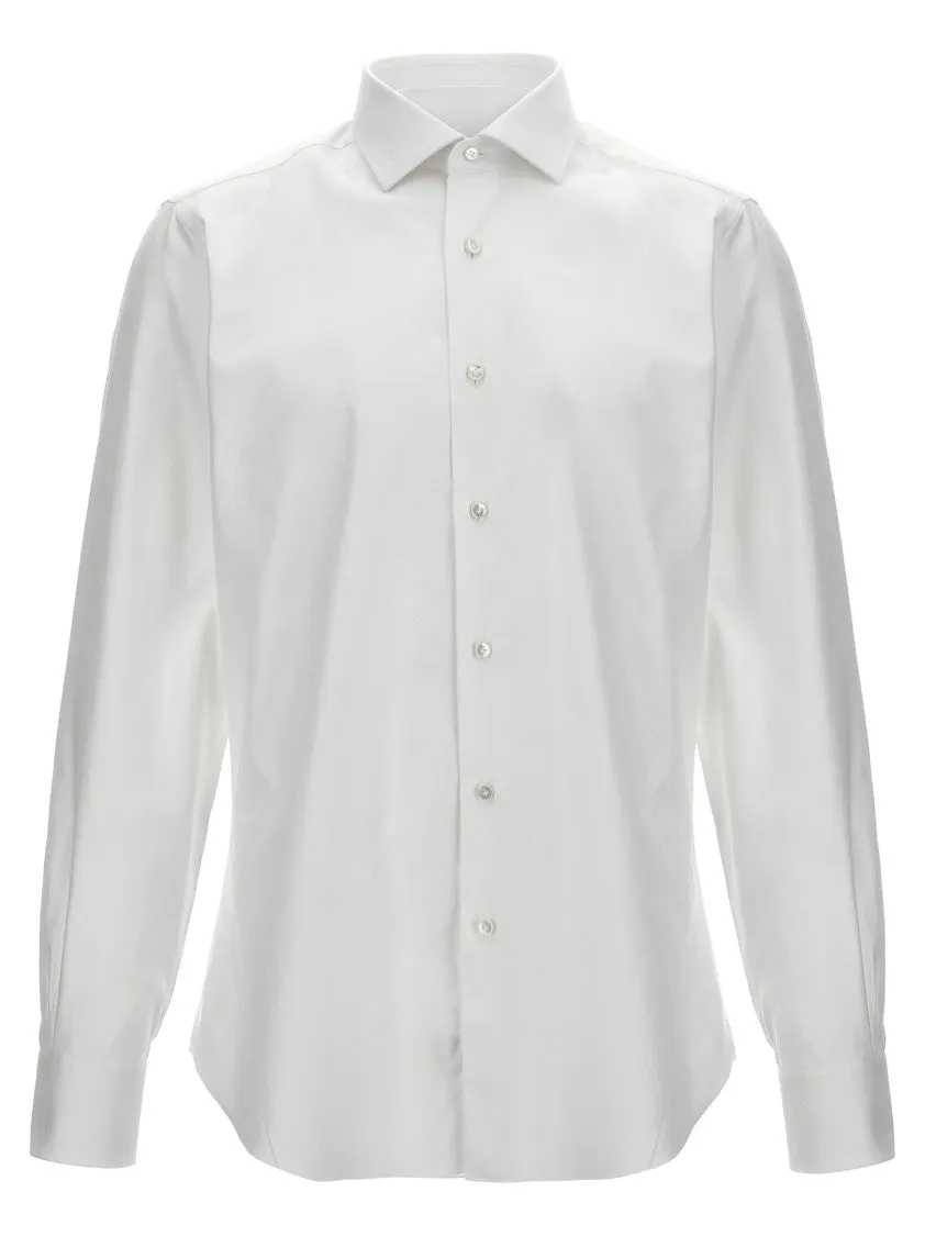 Long Cuffed White Cotton Shirt Chill Wear