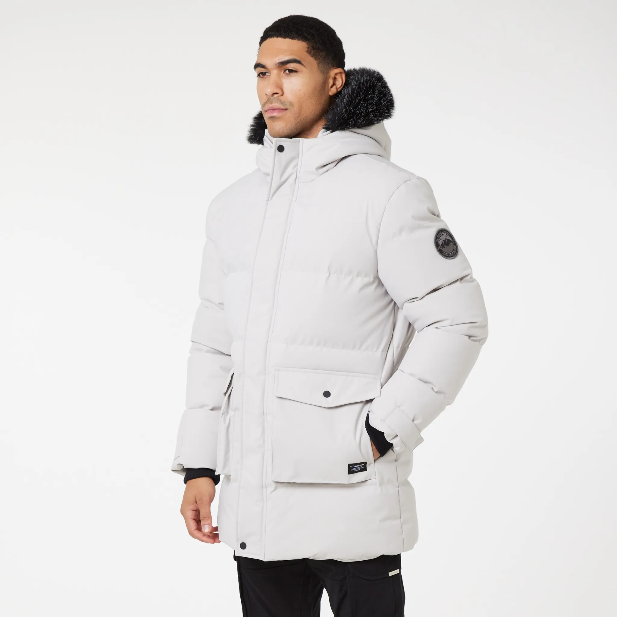 Utility Pocket Puffer Parka | Stone SeamlessBonding