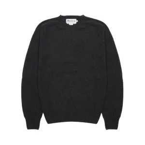 Concert Vibe Open Glow Harley Of Scotland Supersoft Lambswool Jumper Charcoal